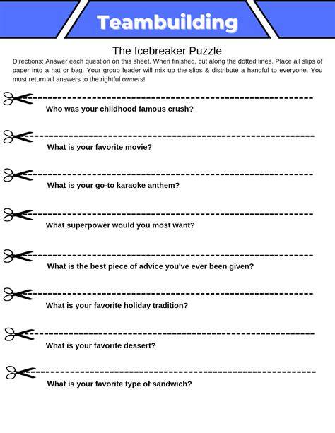 Printable Icebreaker Worksheets Pdf
