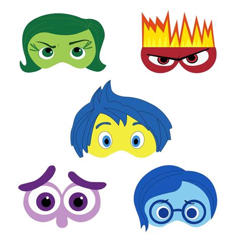 Printable Inside Out Character Masks