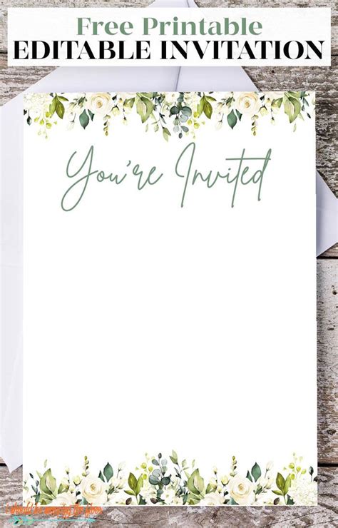 Printable Invitation Templates