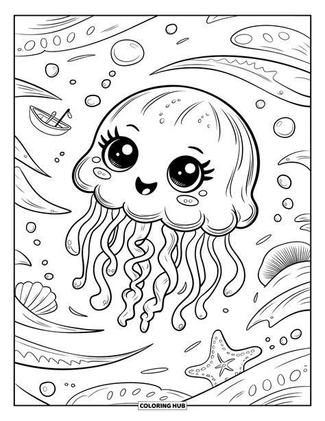 Printable Jellyfish Coloring Pages