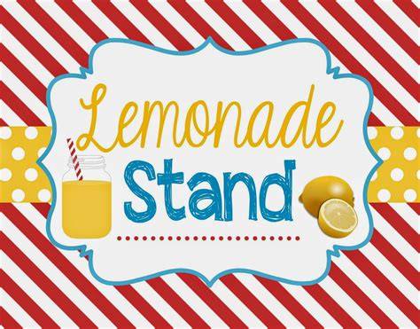Printable Lemonade Stand Signs