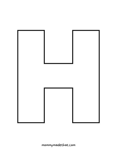 Printable Letter H