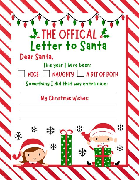 Printable Letter To Santa