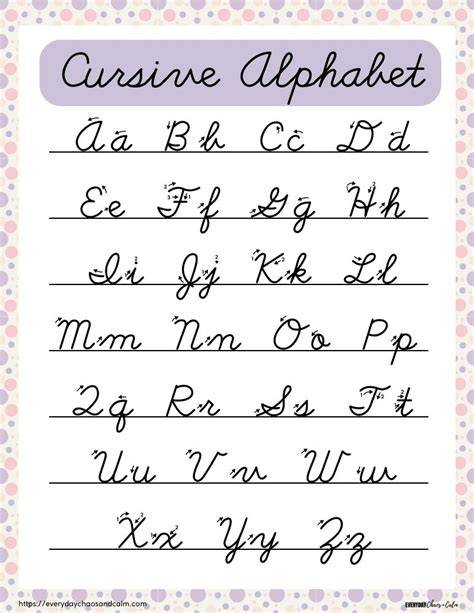 Printable Letters Cursive