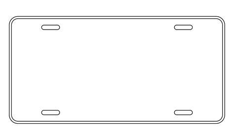 Printable License Plate Template Pdf