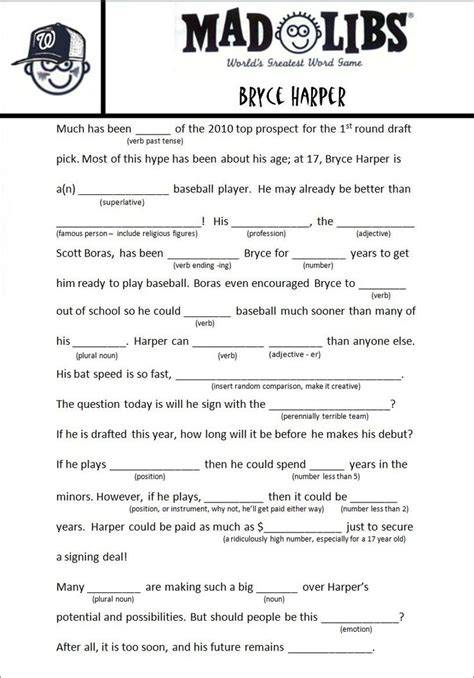 Printable Mad Libs Adults