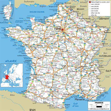 Printable Map France