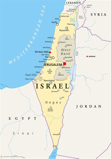 Printable Map Of Israel