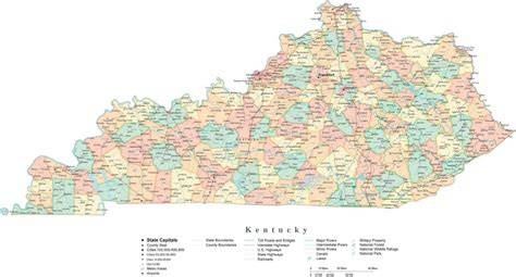 Printable Map Of Kentucky With Cities