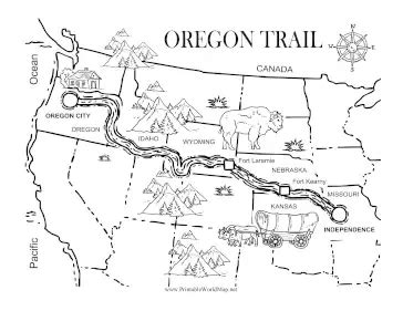 Printable Map Of The Oregon Trail