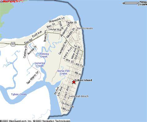 Printable Map Of Tybee Island
