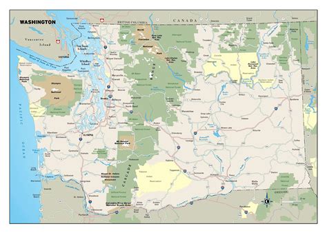 Printable Map Of Washington State