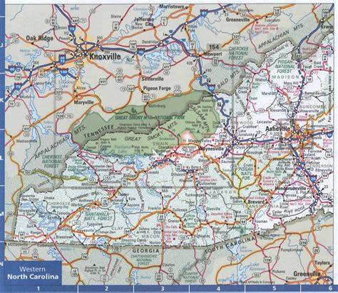 Printable Map Of Western North Carolina