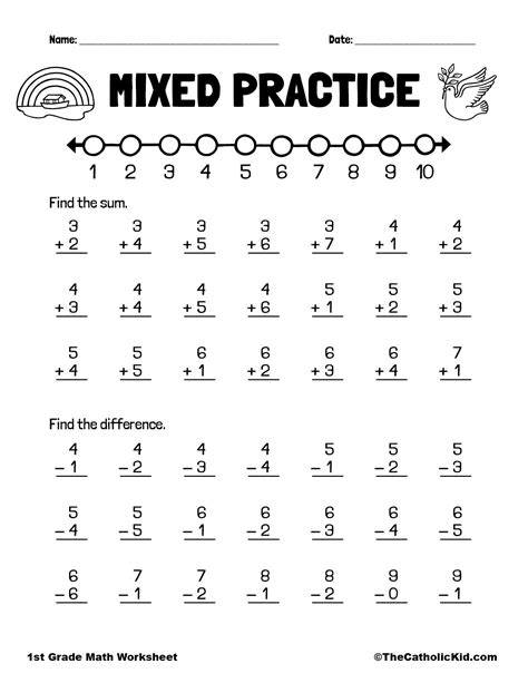 Printable Math Sheets For 1st Grade