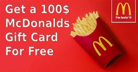 Printable Mcdonalds Gift Card