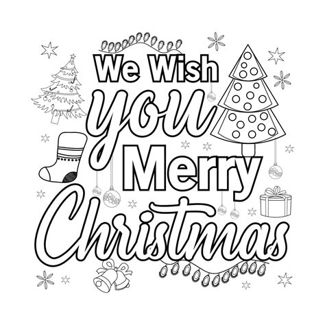 Printable Merry Christmas Coloring Pages