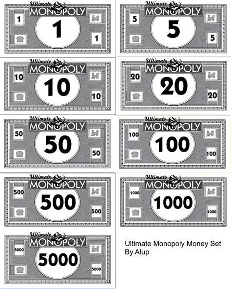 Printable Monopoly Money