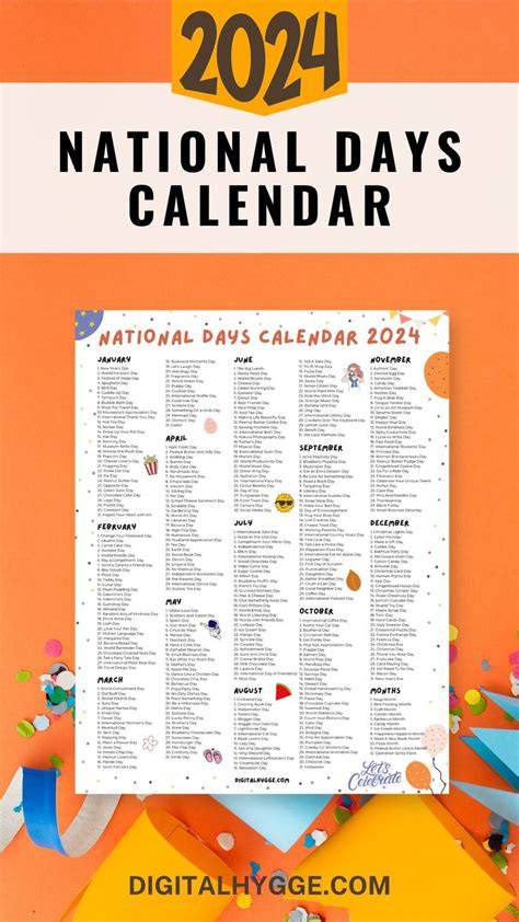 Printable National Day Calendar