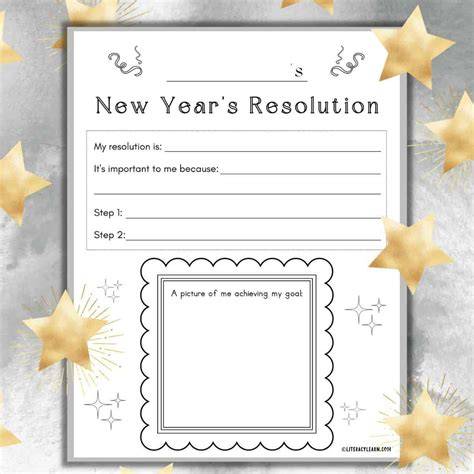 Printable New Year S Resolution Template