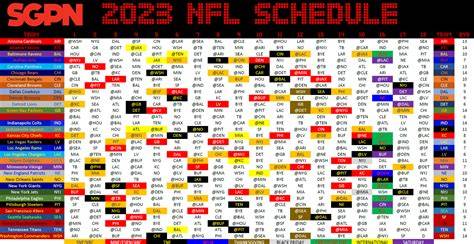 Printable Nfl Schedules