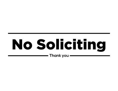 Printable No Soliciting