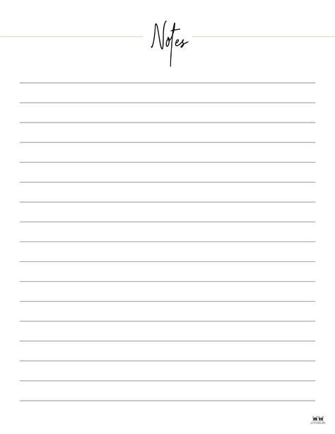 Printable Notes Page