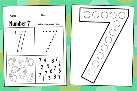 Printable Number 7