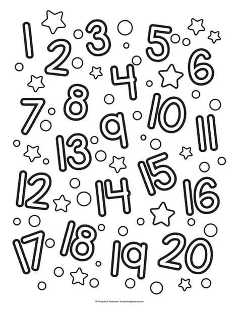 Printable Number Coloring Pages