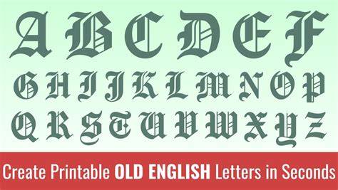Printable Old English Letters