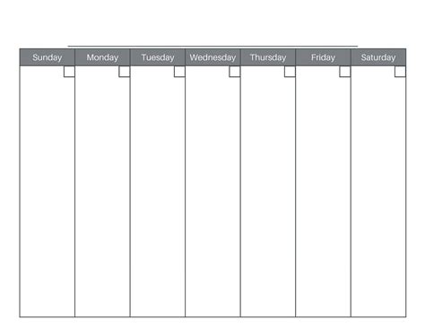 Printable One Week Calendar