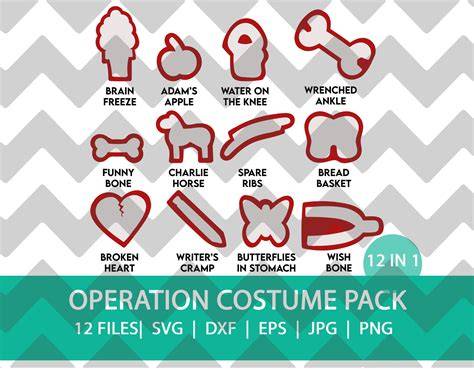 Printable Operation Game Pieces