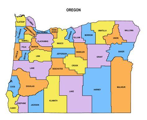 Printable Oregon County Map