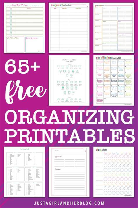 Printable Organizer Pages