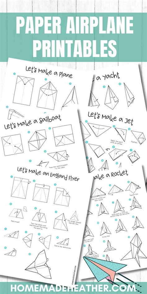 Printable Paper Airplane Instructions