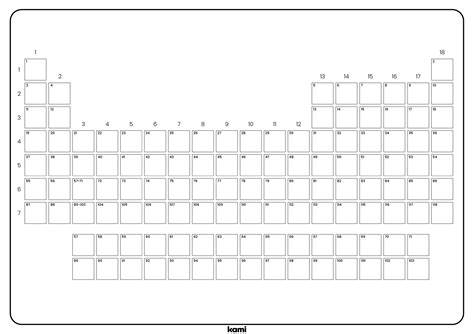Printable Periodic Table Blank