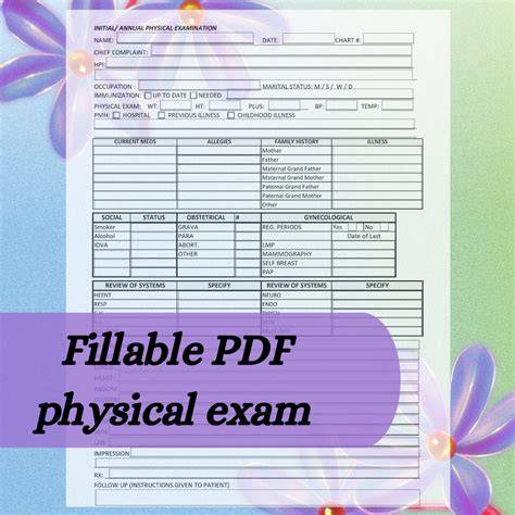 Printable Physical Exam Template