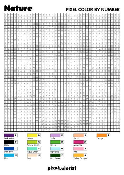 Printable Pixel Art Color By Number