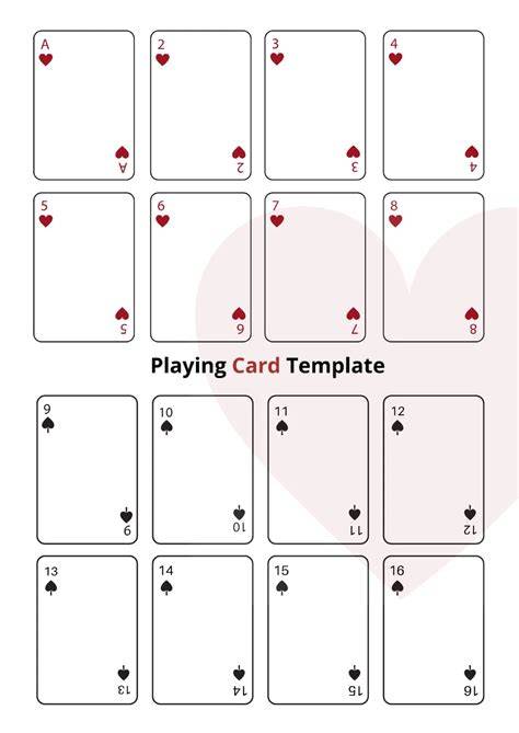 Printable Playing Card Template