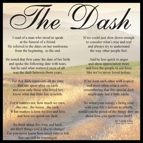 Printable Poem The Dash