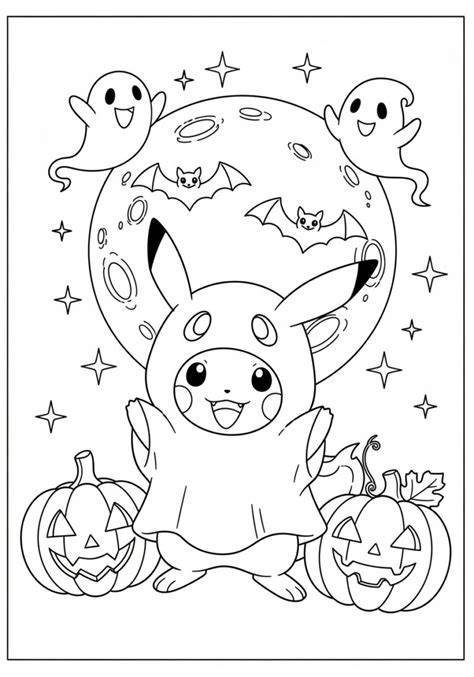 Printable Pokemon Halloween Coloring Pages