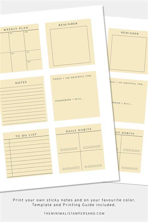 Printable Post Its