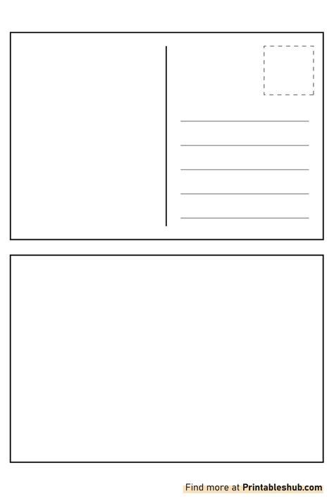 Printable Postcard Template