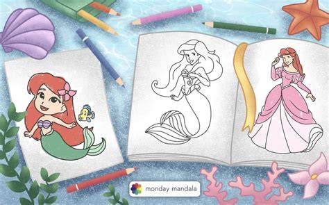 Printable Princess Ariel Coloring Pages