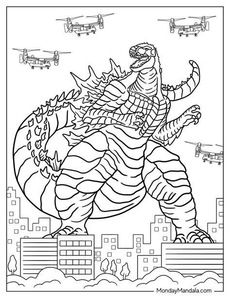 Printable Realistic Godzilla Coloring Pages