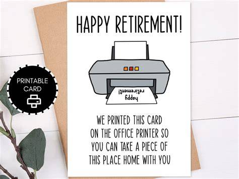 Printable Retirement Card