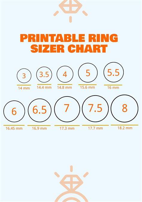 Printable Ring Sizing