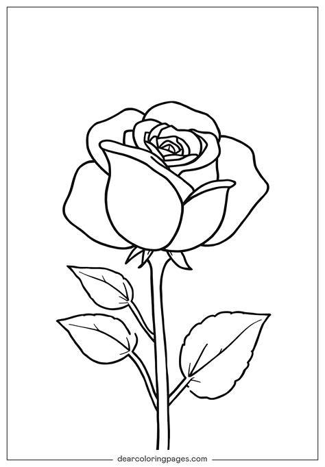 Printable Rose Coloring Pages