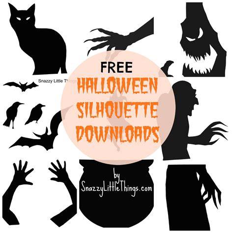 Printable Scary Halloween Silhouette