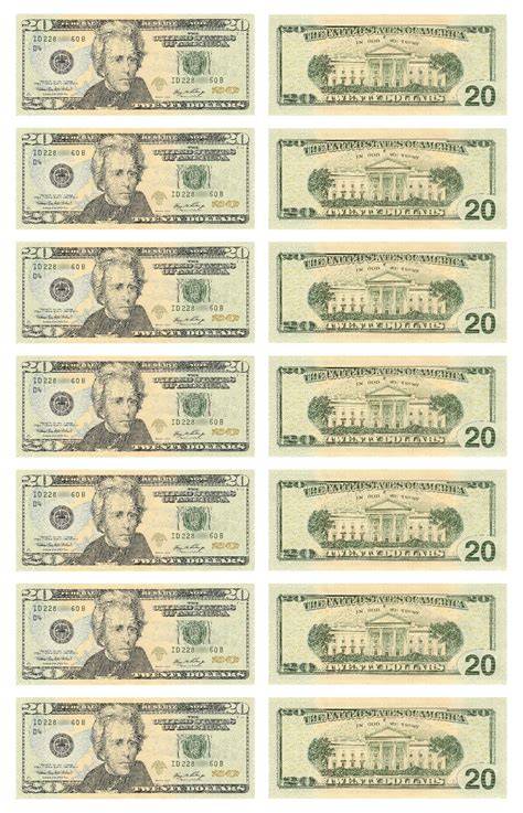 Printable Sheets Of Money