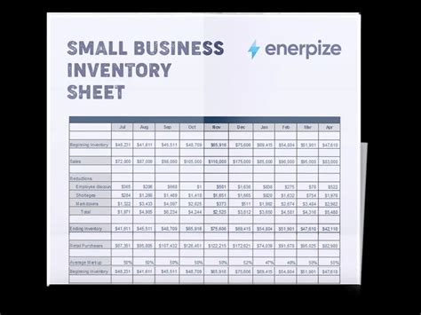 Printable Small Business Inventory Sheet